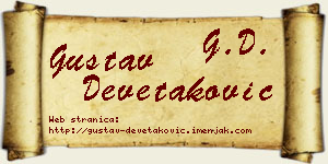 Gustav Devetaković vizit kartica